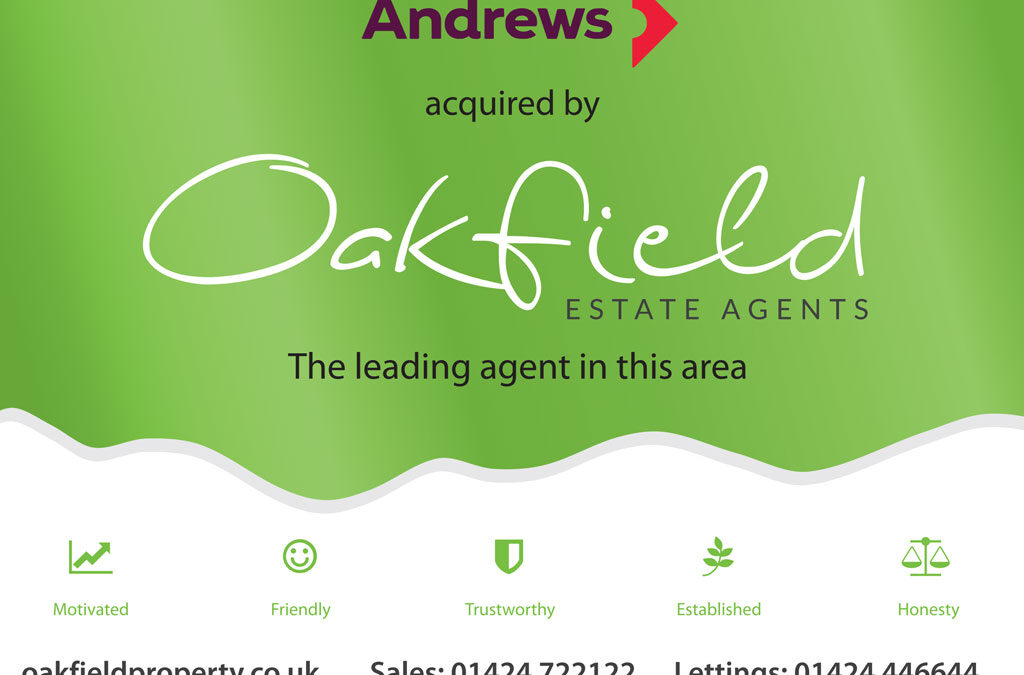 Oakfield Estate Agents announce acquisition of Andrews Estate Agents in Hastings, Bexhill and Eastbourne