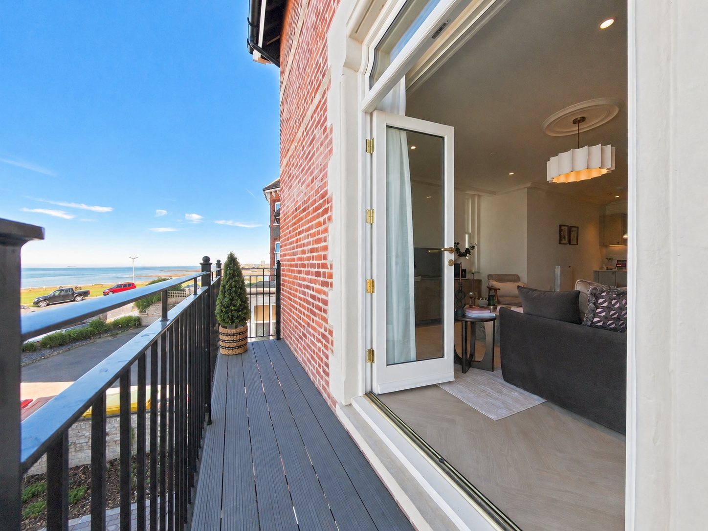 Private balcony looking out to the sea